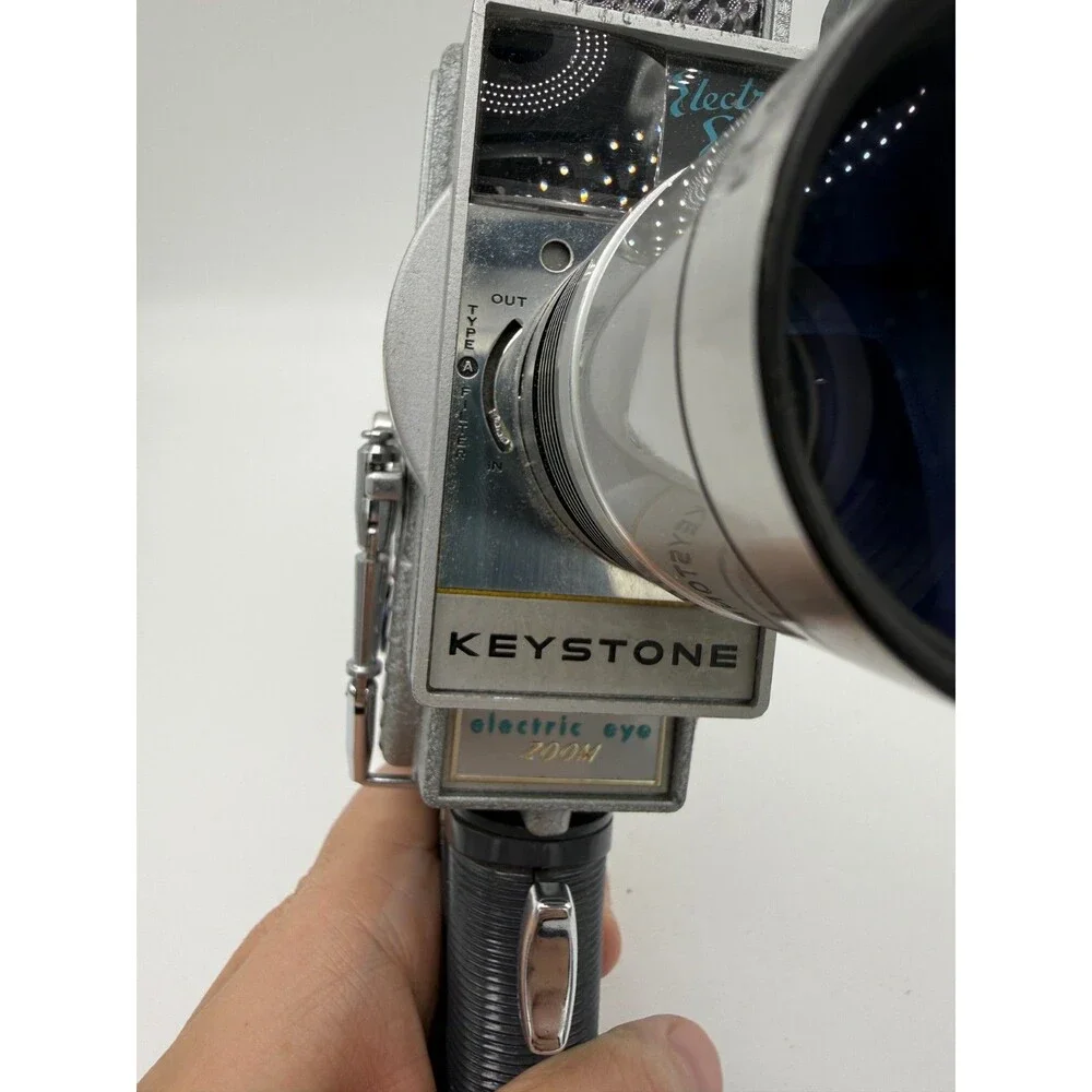 VINTAGE Keystone K-717 Electric Eye 8mm Movie Camera Zoom Lens Case Manual